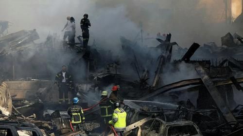 Работа ливанских спасателей после обстрелов